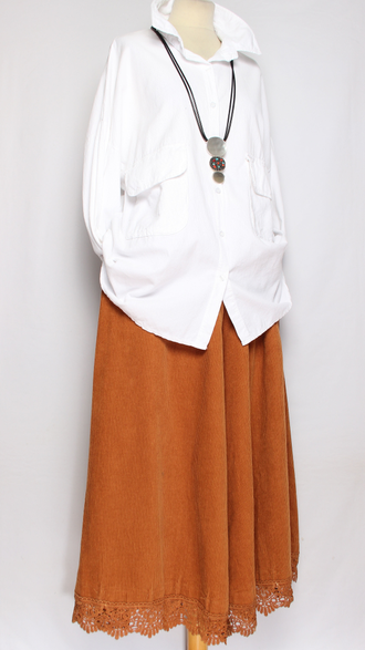 Рубашка Бохо вельветовая "КАРМАНЫ КЛАПАНЫ"  бежевая, белая до р.54