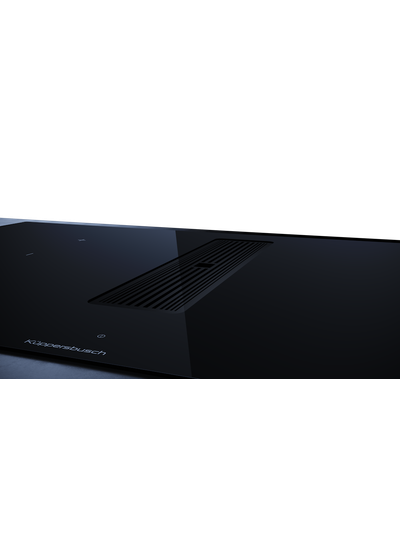 Индукционная варочная панель с вытяжкой Kuppersbusch KMI 9350.0 SR Black Chrome