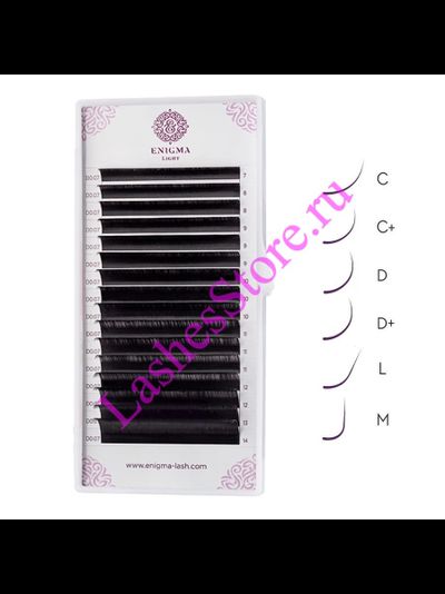 Ресницы чёрные ENIGMA LIGHT - Одна длина (16 линий)