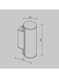 Настенный светильник (бра) Rock, O434WL-L12GF3K
