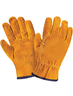 Перчатки цельноспилковые желтые