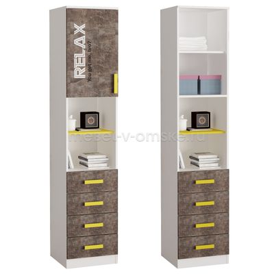 ШМ455 Пенал Принт с ящиками. Размер: 450х2140х470.