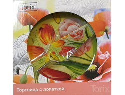 123-3/ Набор (фарфоровая тортница с лопаткой)