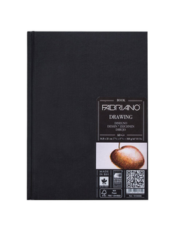 Блокнот для зарисовок FABRIANO "Drawingbook" мелкое зерно, 60 л., 160 г/м2, А5, 148x210 мм, 19100009