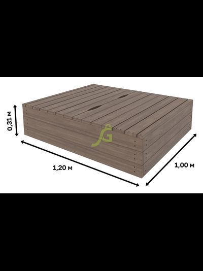 Деревянная песочница IgraGrad с крышкой