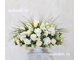Цветочная композиция из искусственных цветов Белые розы  № УНС0015