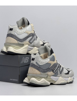 New Balance 9060 Light Grey с мехом