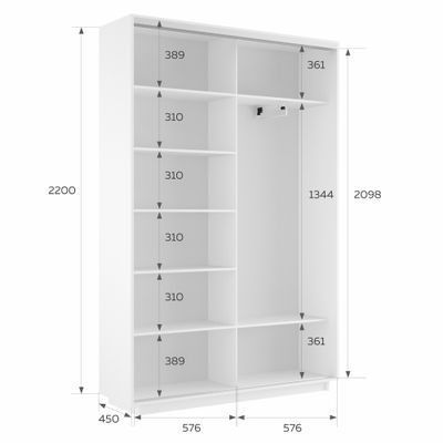 Шкаф-купе Дуо-Фото (Ночной Лондон) 1200*450*2200