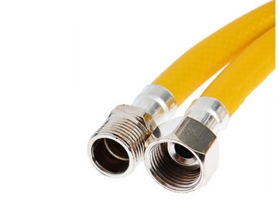 Шланг для газа ПВХ армированный 1/2", желтая, L-2,0м, г/ш