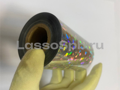 Трансферная поталь Серебро Голография Мозаика рулон 10 см * 100 м