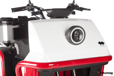 Электротрицикл Wanshida DOUHAO 60V 800Вт черно-бело-красный