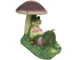 Садовая фигура Лягушка под грибом с книжкой  35 х 45 см