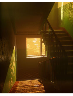 холст "Летний подъезд"