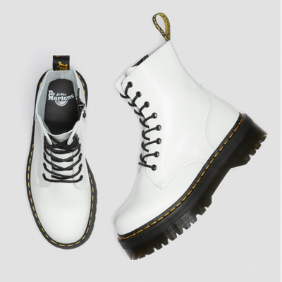 Ботинки Dr. Martens Jadon Smooth Leather белые на платформе