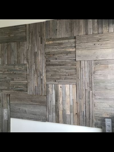 панно из состаренной древесины