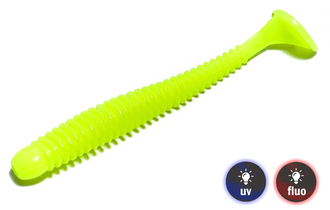 Виброхвост съедобный &quot;Instinkt Scylla&quot;, 75мм, S005-Fluo