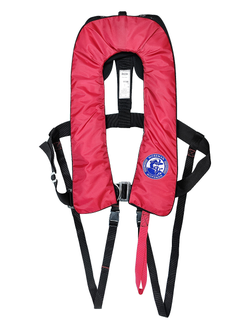 Жилет надувной автоматический Мореман Комфорт, 150 N, красный