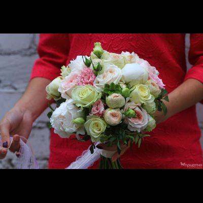 Букет невесты &amp; Бутоньерка № 1325