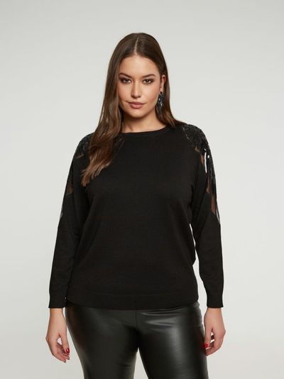 Джемпер из мягкого трикотажа с вышивкой