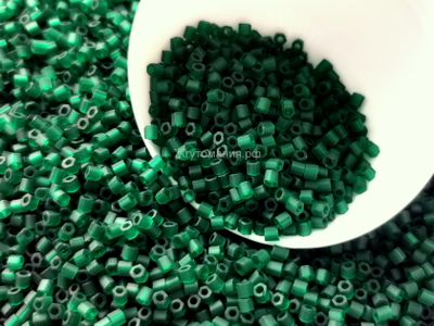 Toho Hexagon 11/0 - 5г - 939F МАТОВЫЙ ПРОЗРАЧНЫЙ ЗЕЛЁНЫЙ ИЗУМРУД