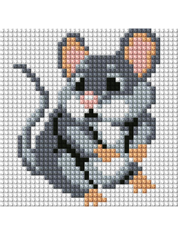 Мини набор Алмазной мозаики Мышка-10х10см.