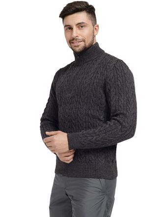 Свитер мужской для охоты и рыбалки серии SWEATER WOOL. Цвет черный