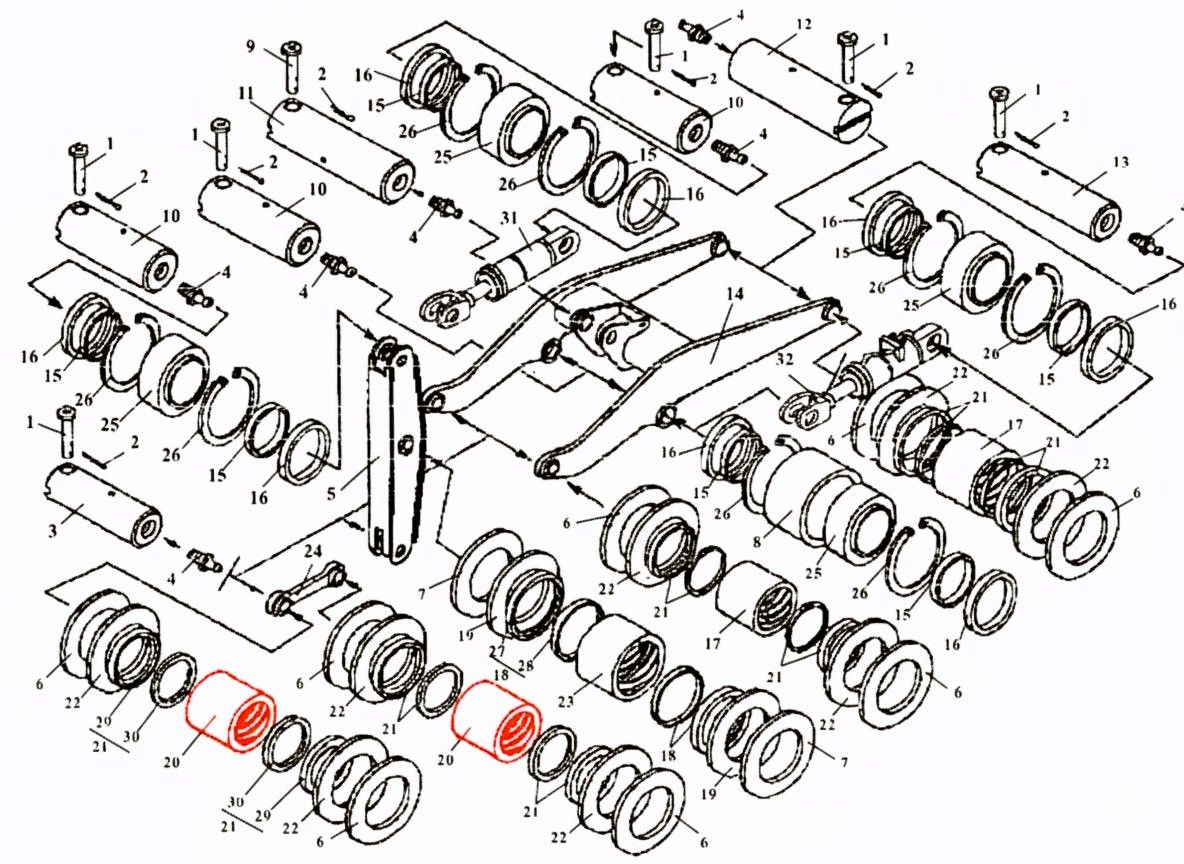 место установки Втулка ТО-28.14.03.001 (342С4.14.03.001) 85x70x80 (стрела-ковш,коромысло-тяга)