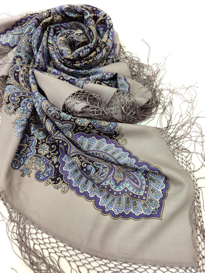 Павловопосадский платок Огненный танец 1963-2