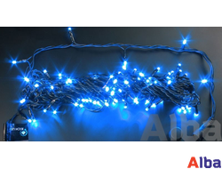 Гирлянда-Нить 10 м, 24В, СИНИЙ, IP65 ПВХ, статика