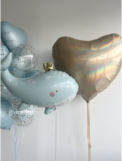 Набор шаров на выписку Китёнок с короной