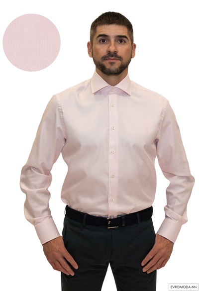 Рубашка мужская розовая Ривара-SF-150182 разм. вор. 39 / 48 RU (Акция)