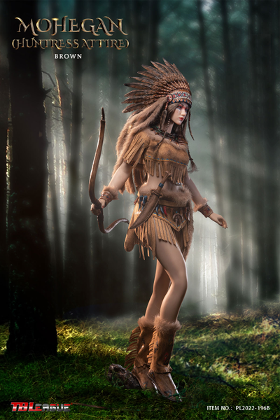 Индейская охотница в коричневом - КОЛЛЕКЦИОННАЯ ФИГУРКА 1/6 Mohegan huntress attire Brown (PL2022-196B) - TBLeague