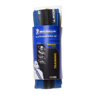 Покрышка Michelin, 700x23C, кевлар, 60TPI, сине-черн., 554259