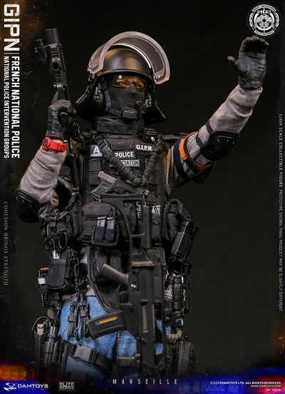 ФРАНЦУЗСКИЙ СПЕЦНАЗОВЕЦ GIPN - КОЛЛЕКЦИОННАЯ ФИГУРКА 1/6 SCALE FRENCH NATIONAL POLICE GIPN IN MARSEILLE (78076) - DAMTOYS
