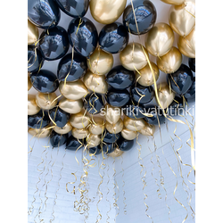 Шары под потолок "Даблстафф в черном"  (55 шт)