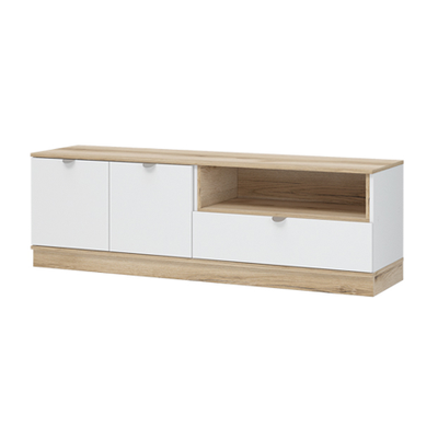 Юкки ТВ 1600 Тумба ТВА 1600х510х450 Дуб делано/Белый шагрень