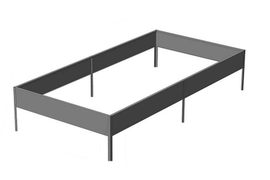 Ограда №38;
Высота борта - 20 см;
Каркас - труба 20*20/столбы 25*25;
борта из оцинкованной стали;
Цена - 1500 (с лаком+150) р. за п.м.