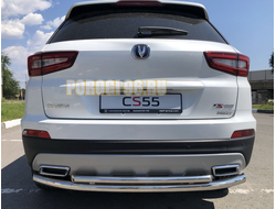 Защита заднего бампера двойная d60/42 для Changan CS55 2018-