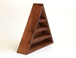 Полочка (Модель 4.1, цвет "Палисандр", 24,7*21,5*5,5 см, 460 г) для камней и минералов №8123