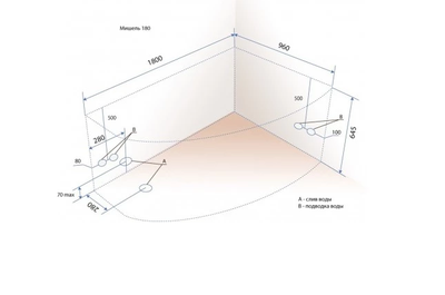 Акриловая ванна Triton Мишель Левая,180х96x64 см