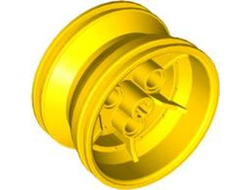 Wheel 43.2mm D. x 26mm Technic Racing Small, 3 Pin Holes, Yellow (41896 / 4198611 / 4543714)