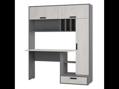 Стол письменный Техно графит/дуб крафт белый (Мебелони)