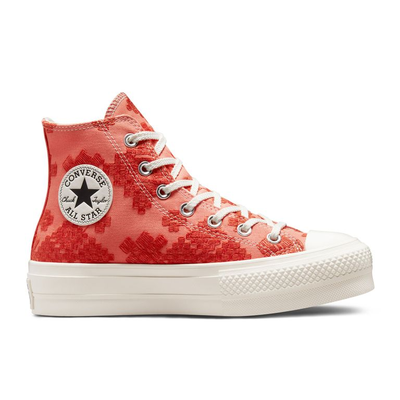 Кеды Converse Chuck Taylor Lift Festival Broderie High Top Bright Madder