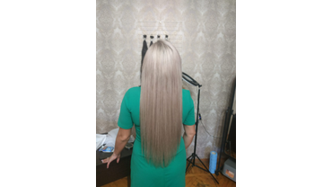 Горячее капсульное наращивание натуральных волос работа мастера Ксении Грининой Краснодар 1
