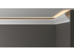 Потолочный плинтус для подсветки DECOR-DIZAYN DD508, из дюрополимера, под покраску, ударопрочный, 2 метра.