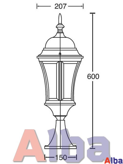 Astoria 304 L BG Парковый светильник