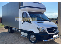 Пороги труба с проступью 120х60 овал для Mercedes-Benz Sprinter (2012-)