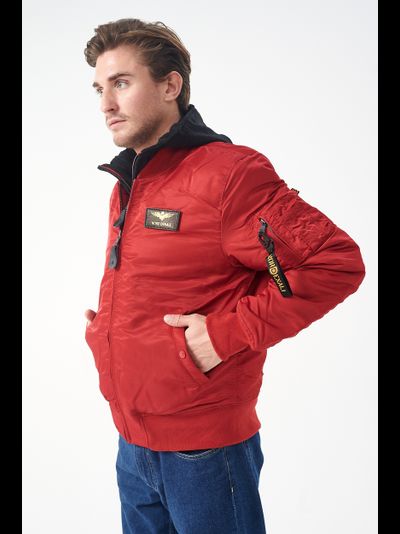 Куртка MA-1 HOODED RED/RED