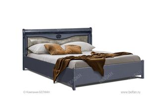Кровать Лика (Lika) 160 низкое изножье, замш. изголовье, Belfan