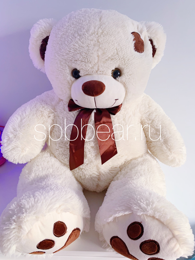 Плюшевый медведь 110 см бежевый Тони